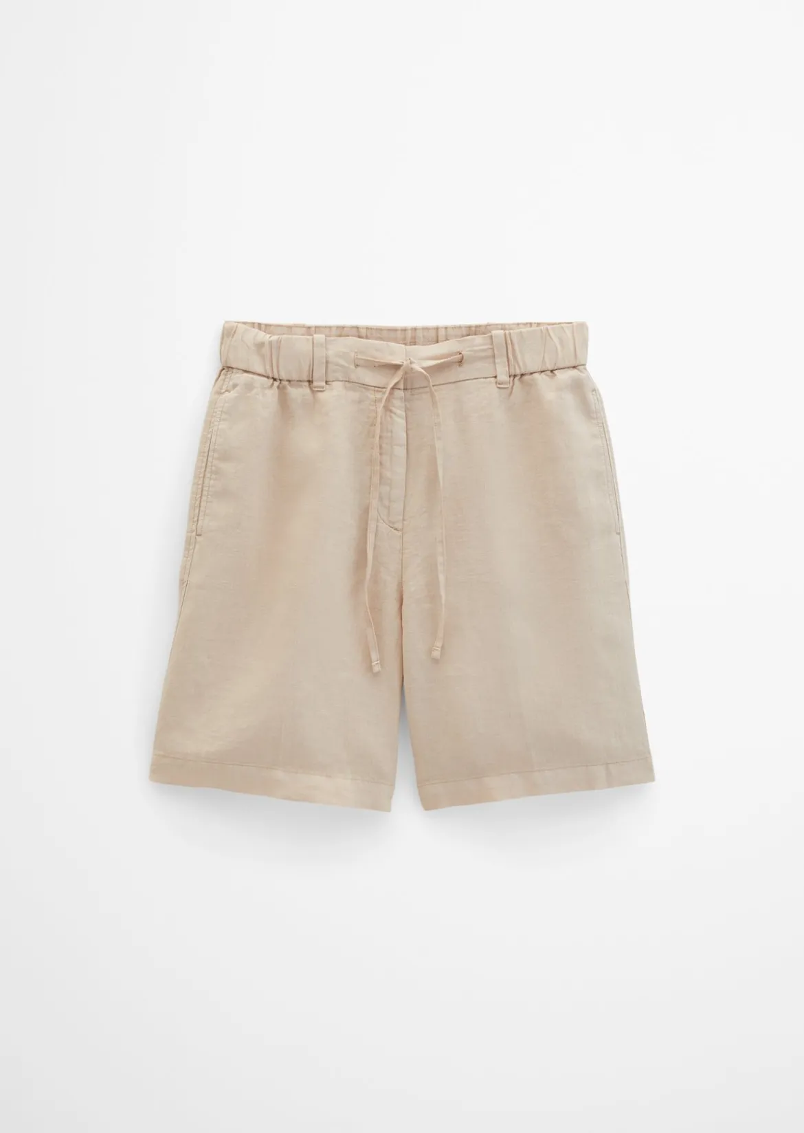 Leinenshorts relaxed mit elastischem Bund