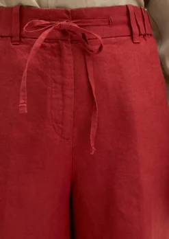 Leinenshorts wide mit elastischem Tunnelzug-Bund