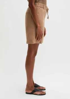 Leinenshorts wide mit elastischem Tunnelzug-Bund