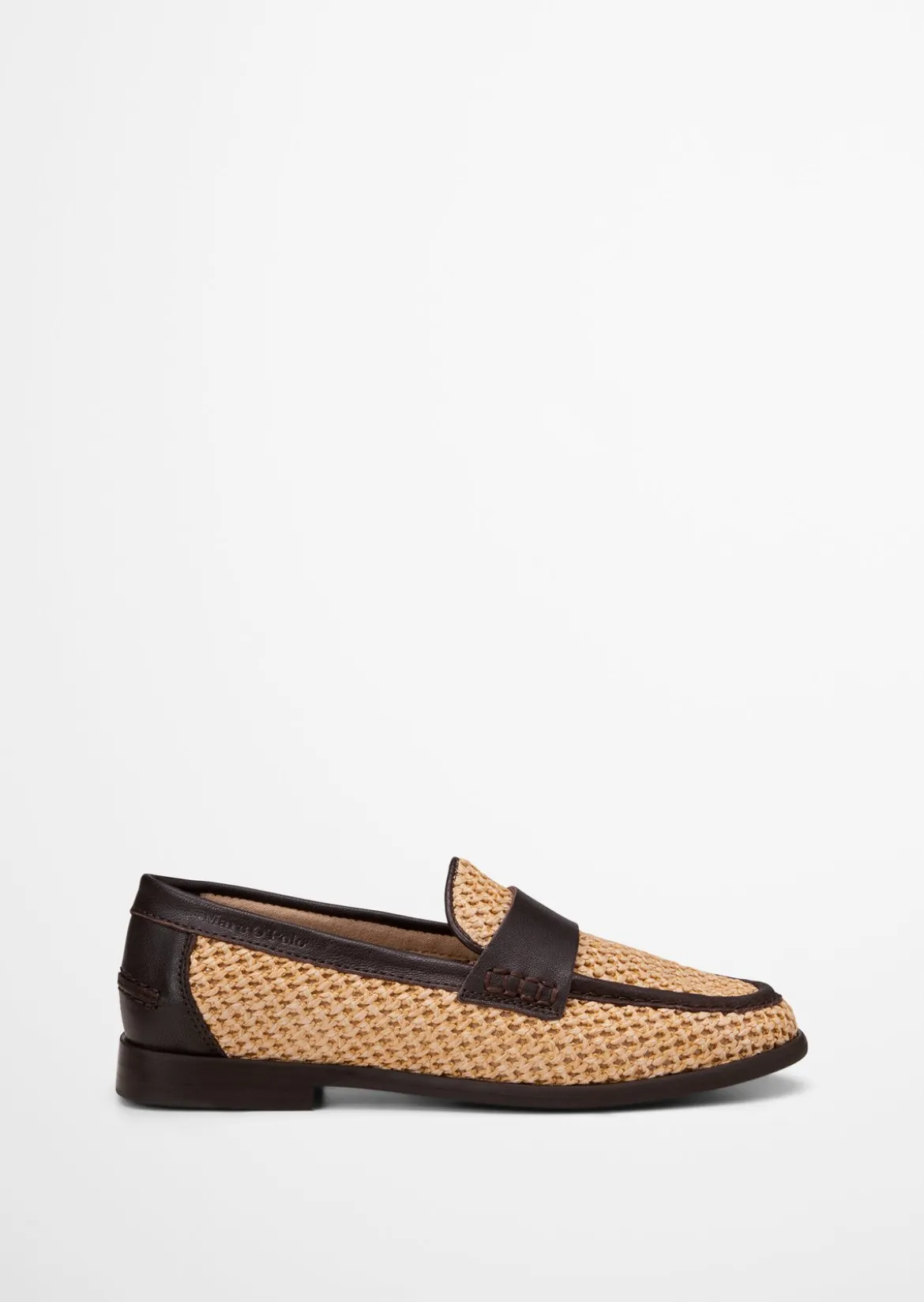 Loafer Model Fiona aus luftigem Raffiabast mit Leder