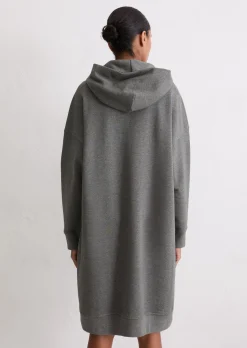 Logo-Hoodie-Kleid relaxed aus reiner Bio-Baumwolle