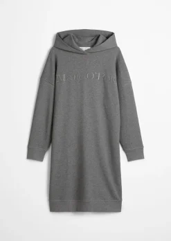 Logo-Hoodie-Kleid relaxed aus reiner Bio-Baumwolle
