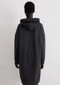 Logo-Hoodie-Kleid relaxed aus reiner Bio-Baumwolle