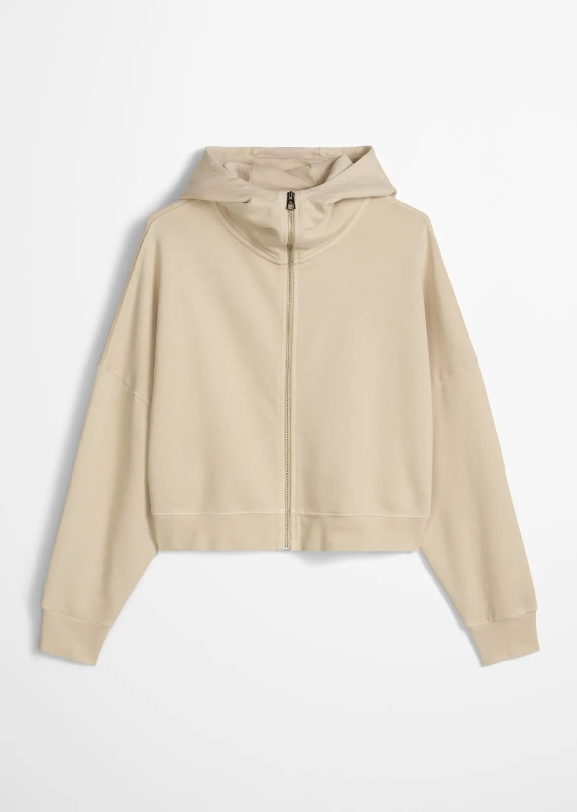 Logo-Hoodie-Sweatjacke relaxed mit recycelter Baumwolle