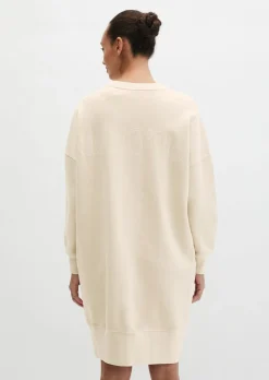 Logo-Sweatkleid straight mit recycelter Baumwolle