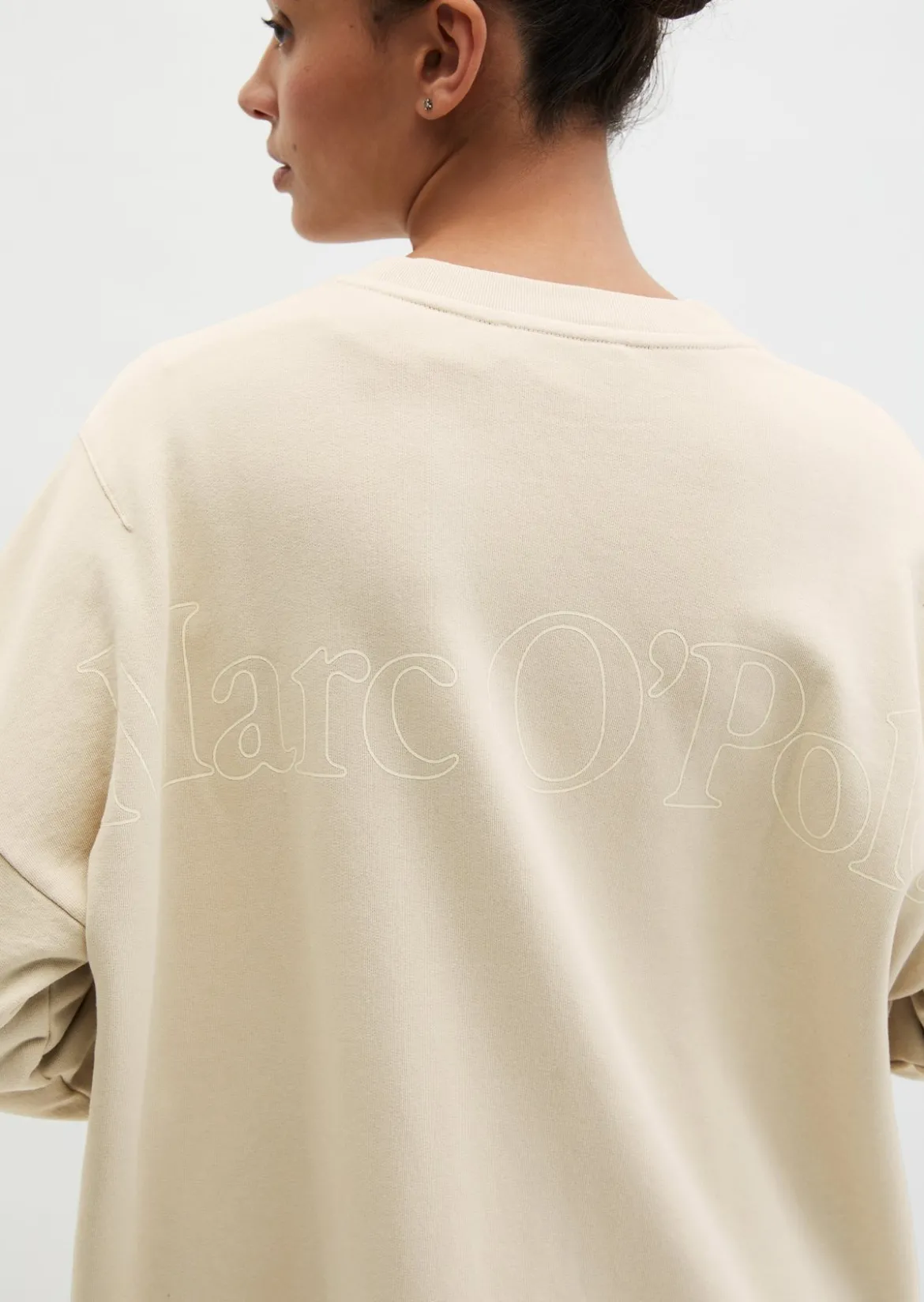 Logo-Sweatkleid straight mit recycelter Baumwolle