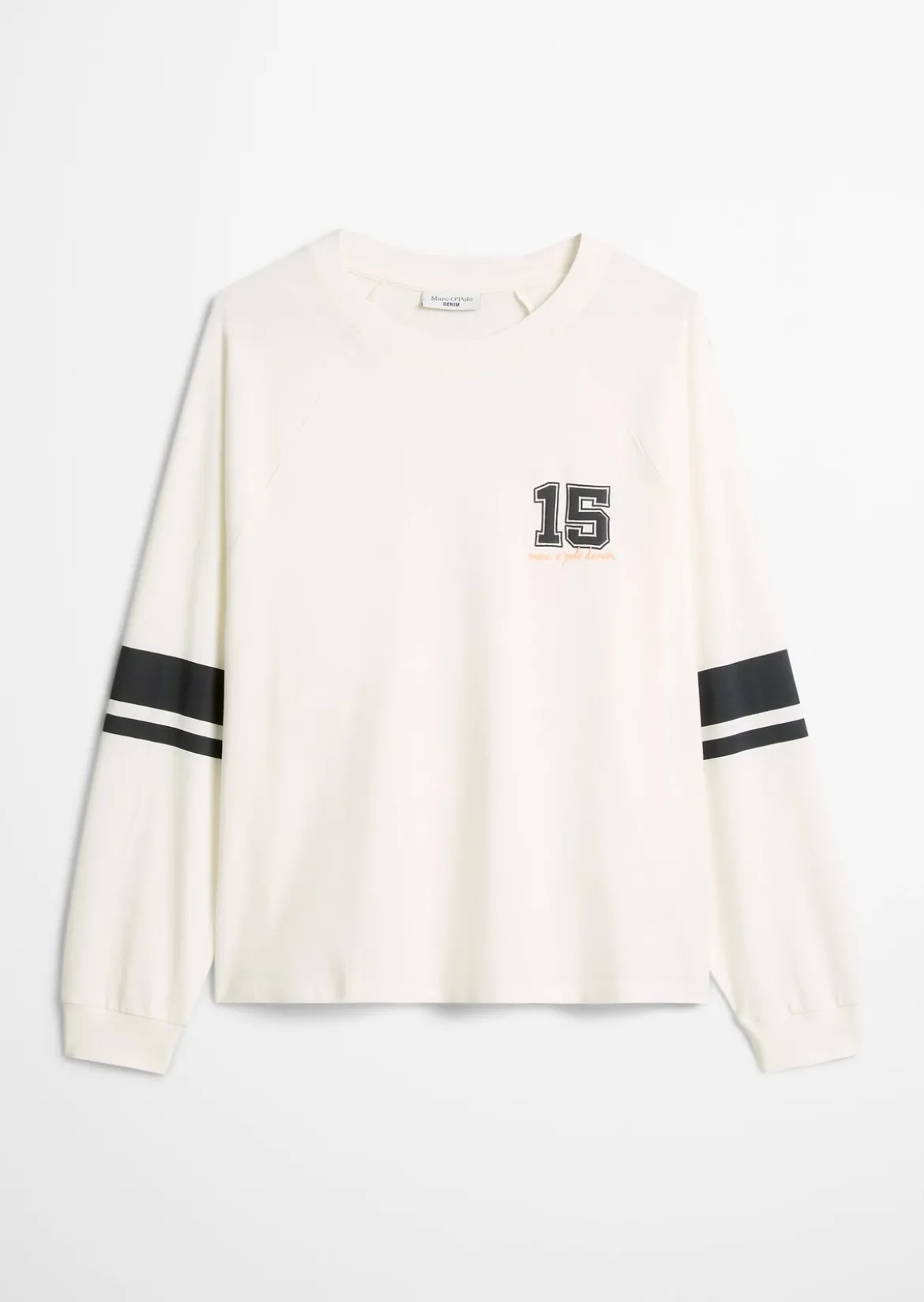 Longsleeve im College-Stil relaxed mit Streifen-Prints am Ärmel