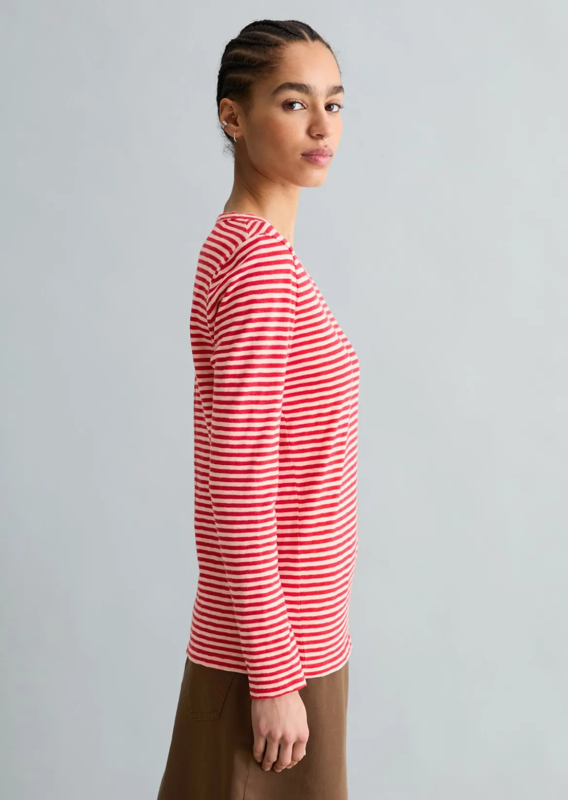 Longsleeve regular aus Heavy Slub Jersey