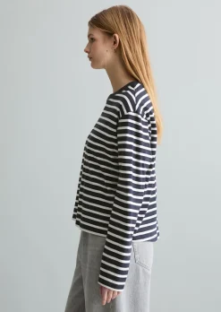 Longsleeve regular aus Heavy Slub Jersey