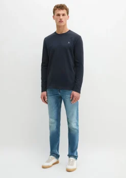 Longsleeve shaped aus reiner Bio-Baumwolle
