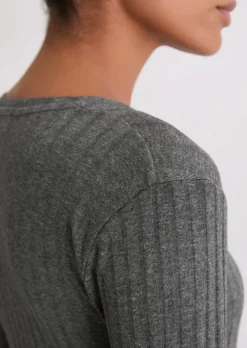Longsleeve slim aus Organic-Cotton-Modal-Mix