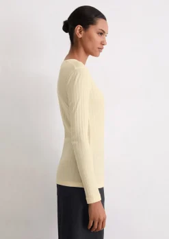 Longsleeve slim aus Organic-Cotton-Modal-Mix