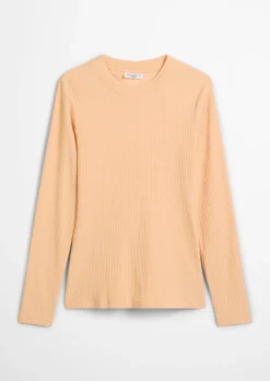 Longsleeve slim aus Rippjersey