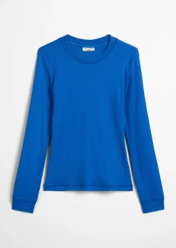 Longsleeve slim aus softem Bio-Baumwolle-Modal-Stretch-Jersey
