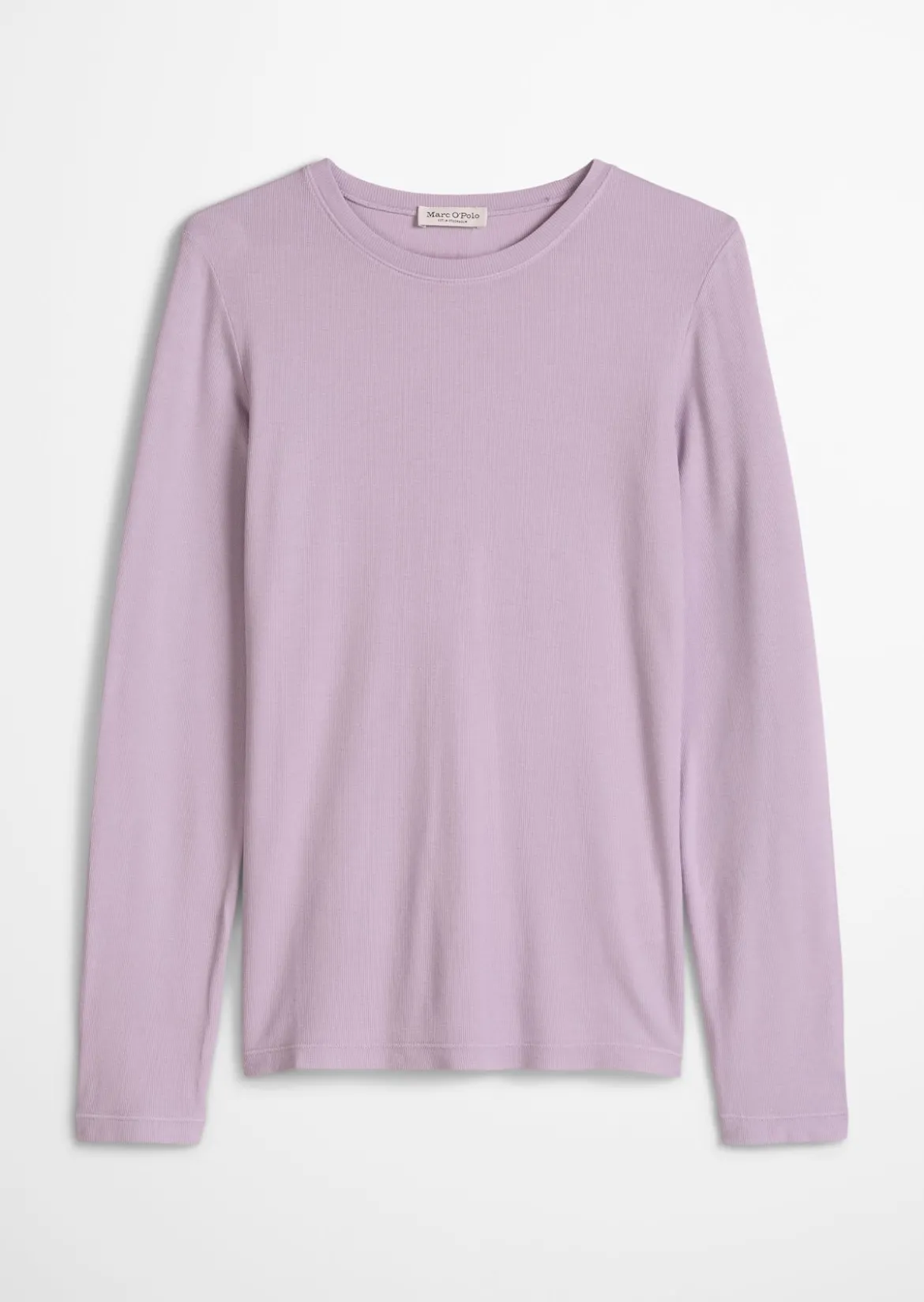 Longsleeve slim garment-dyed aus Rippjersey