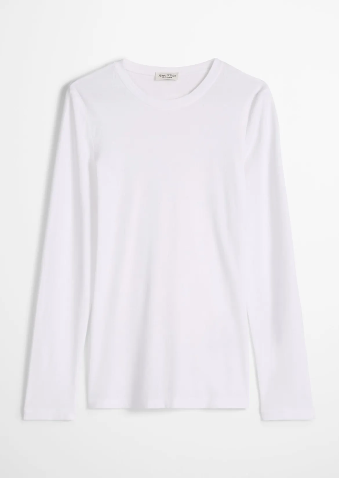 Longsleeve slim garment-dyed aus Rippjersey