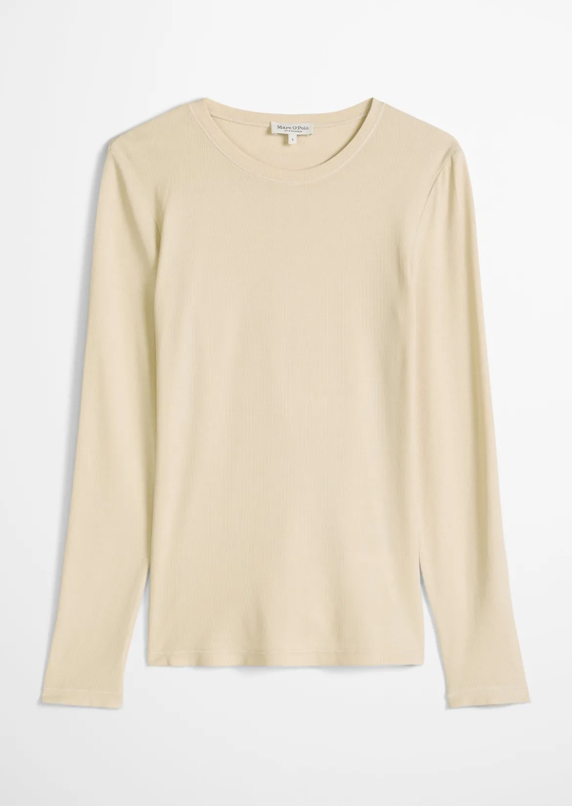 Longsleeve slim garment-dyed aus Rippjersey