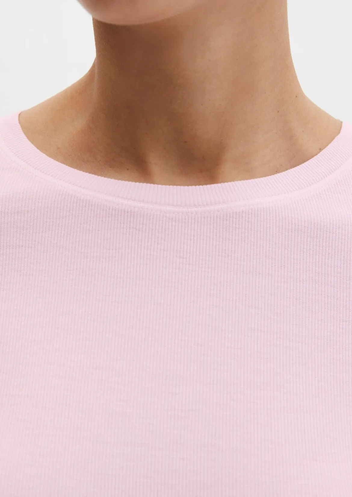 Longsleeve slim garment-dyed aus Rippjersey