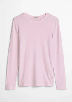 Longsleeve slim garment-dyed aus Rippjersey