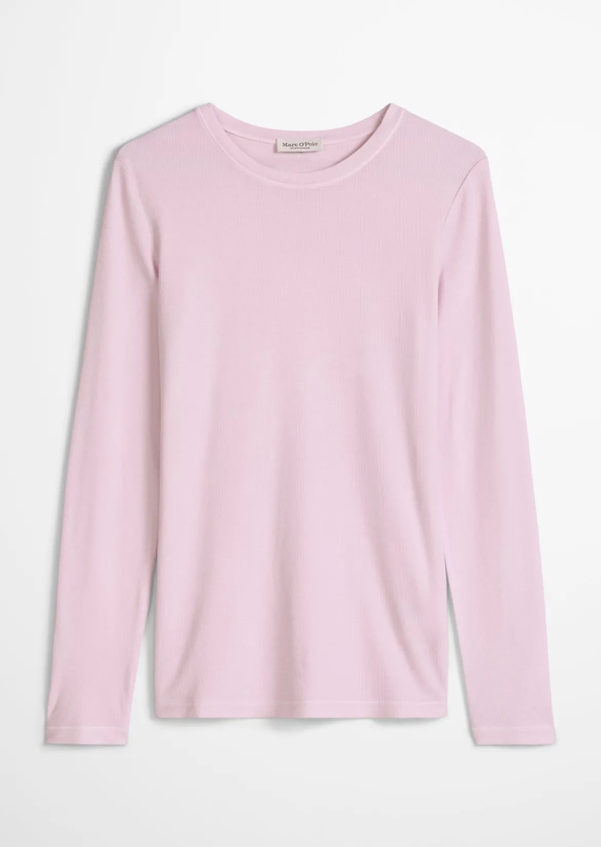 Longsleeve slim garment-dyed aus Rippjersey