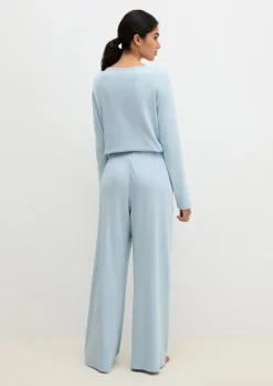 Lounge-Hose aus geripptem Bio-Baumwoll-Mix