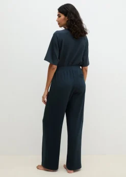 Lounge-Hose aus weichem Materialmix