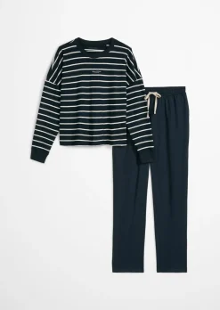 Lounge-Pyjama-Set aus softem Bio-Baumwoll-Jersey