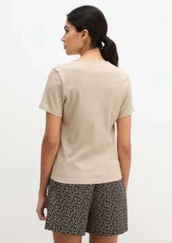 Lounge-Pyjama-Set im Material-Mix