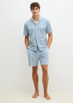 Lounge-Shirt in gestreifter Frottee-Qualität