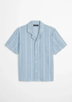 Lounge-Shirt in gestreifter Frottee-Qualität