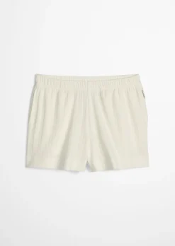 Lounge-Shorts aus geripptem Bio-Baumwoll-Mix