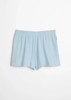Lounge-Shorts aus geripptem Bio-Baumwoll-Mix