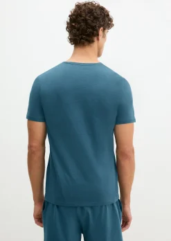 Lounge-T-Shirt mit V-Ausschnitt