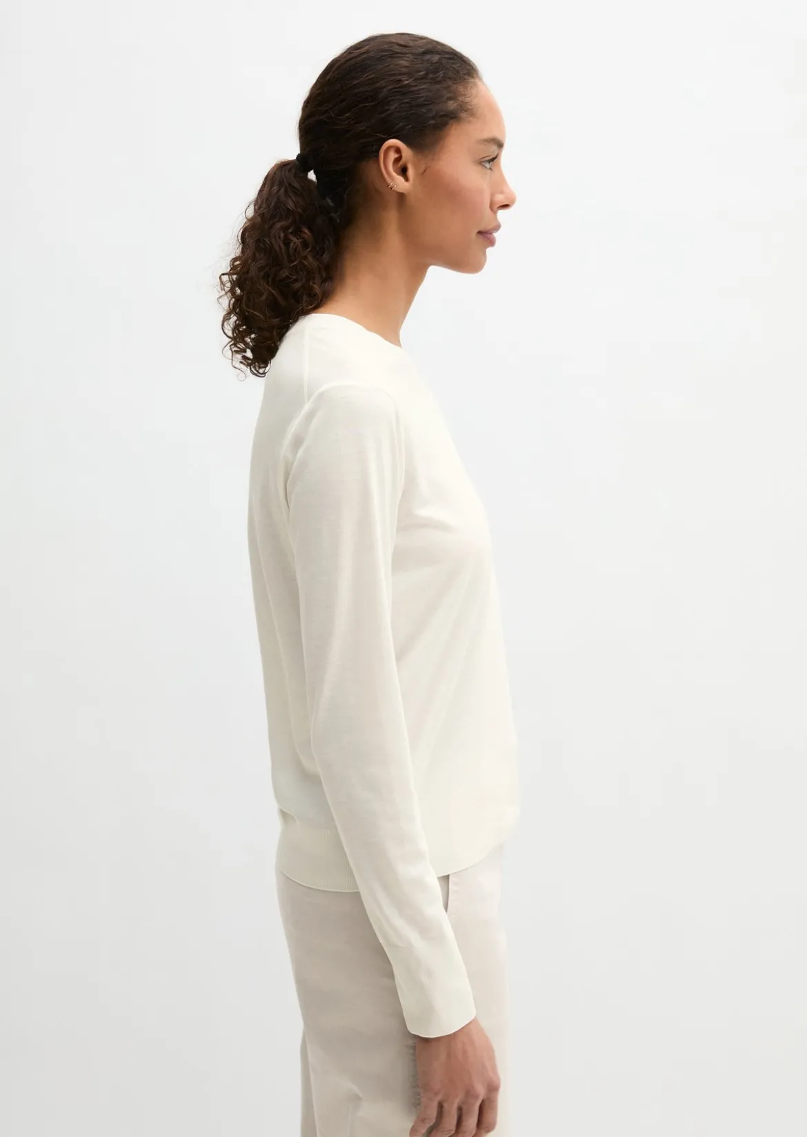 Luxury Longsleeve relaxed aus TENCEL™ Lyocell-Baumwolle-Mix
