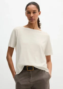 Luxury T-Shirt regular aus TENCEL™ Lyocell-Baumwolle-Mix
