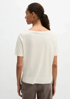 Luxury T-Shirt regular aus TENCEL™ Lyocell-Baumwolle-Mix