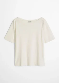 Luxury T-Shirt regular aus TENCEL™ Lyocell-Baumwolle-Mix