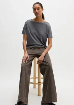 Luxury T-Shirt regular aus TENCEL™ Lyocell-Baumwolle-Mix