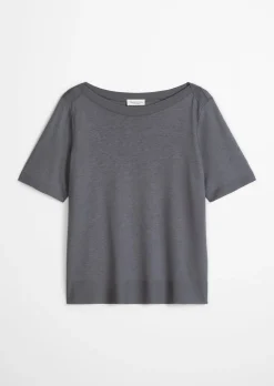 Luxury T-Shirt regular aus TENCEL™ Lyocell-Baumwolle-Mix