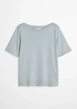 Luxury T-Shirt regular aus TENCEL™ Lyocell-Baumwolle-Mix