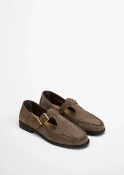 Mary-Jane Loafer Model Fiona aus weichem Veloursleder