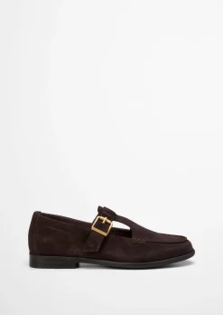 Mary-Jane Loafer Model Fiona aus weichem Veloursleder