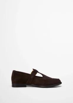 Mary-Jane Loafer Model Fiona aus weichem Veloursleder