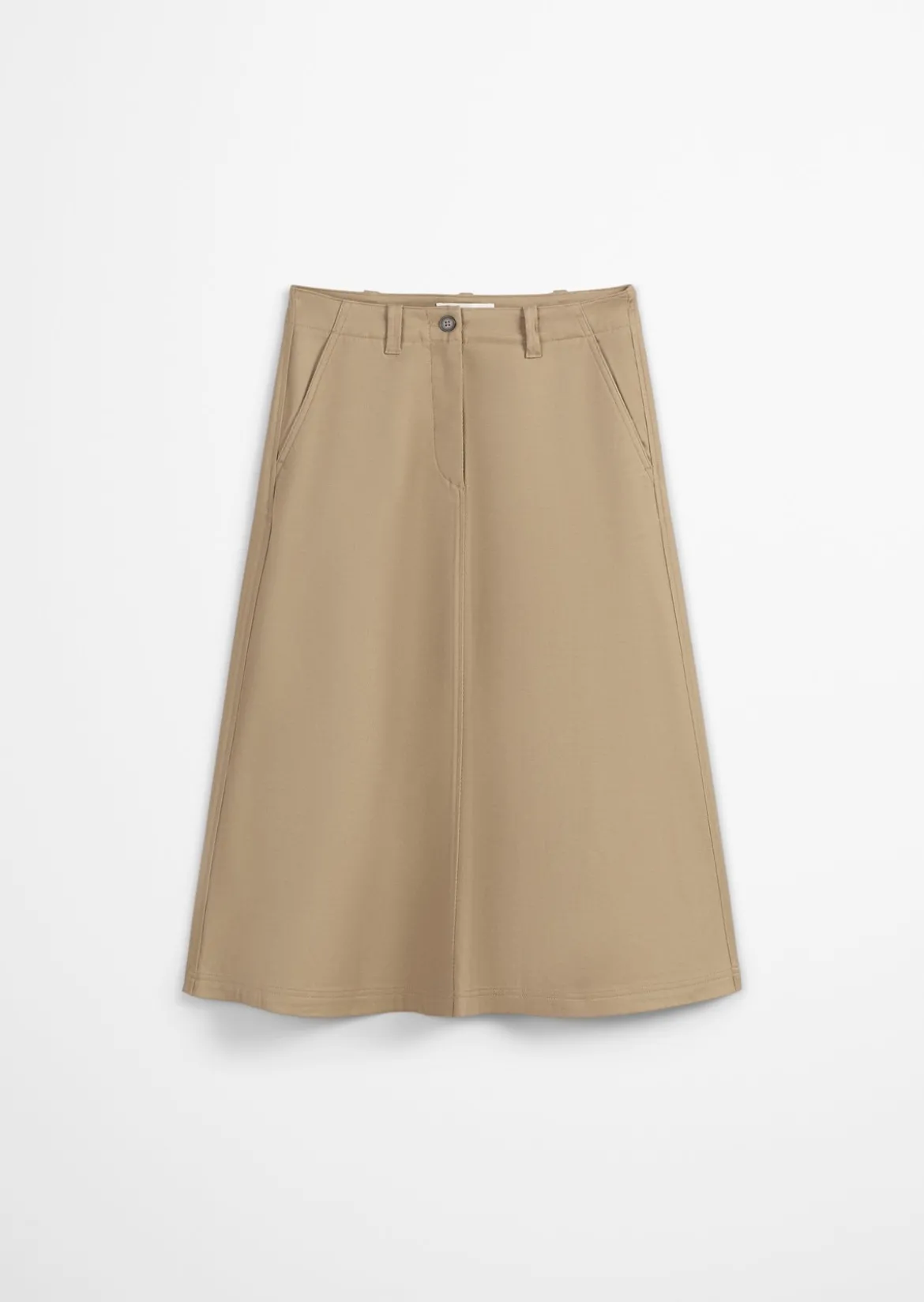 Midirock A-Shape aus Organic Cotton-Lyocell-Stretch