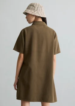 Minikleid flared aus Organic-Cotton-Lyocell-Twill