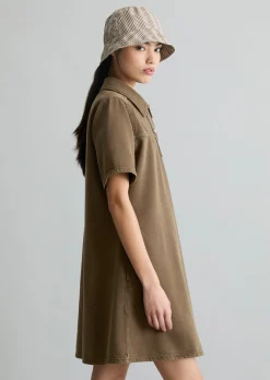 Minikleid flared aus Organic-Cotton-Lyocell-Twill