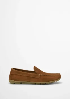 Mokassin aus softem Veloursleder
