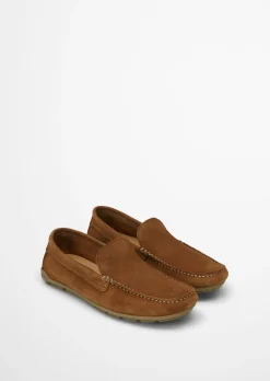 Mokassin aus softem Veloursleder