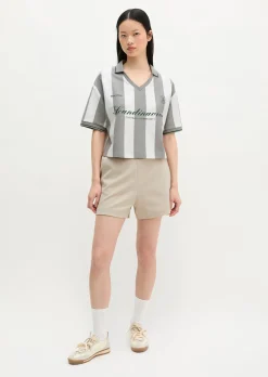 MOP Club '67 Football Trikot Shirt, Cropped, Striped aus Organic Cotton-Mix