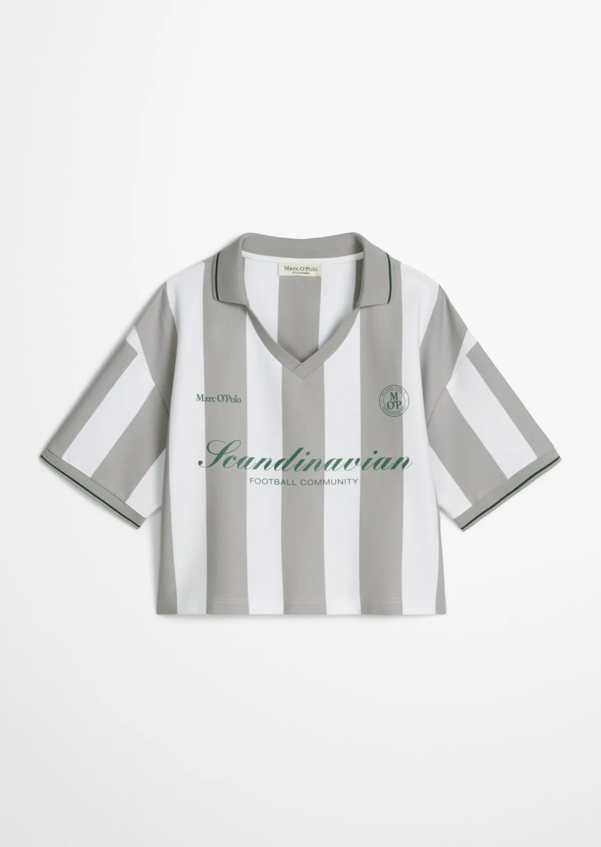 MOP Club '67 Football Trikot Shirt, Cropped, Striped aus Organic Cotton-Mix